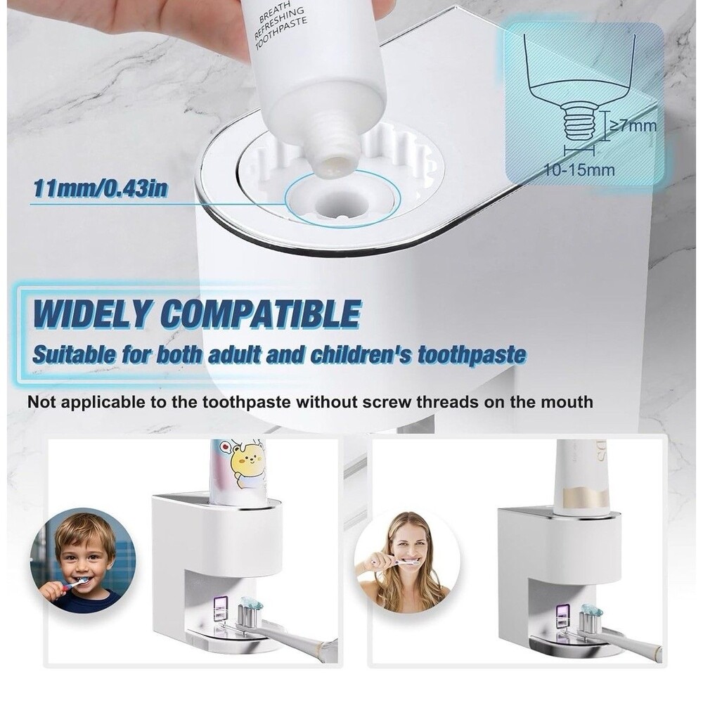 Automatic Toothpaste Dispenser Wall Mounted - Smart Electric Toothpaste Squeezer